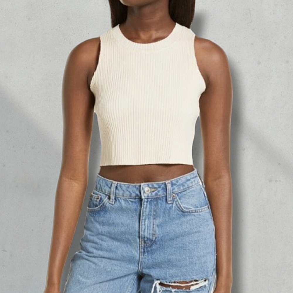 Top shop ribbed knit crop tank